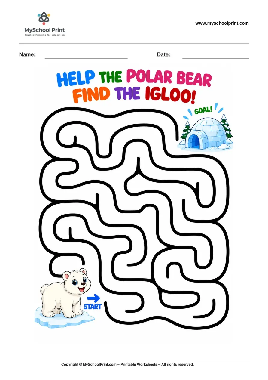 Maze worksheet 64 for kids