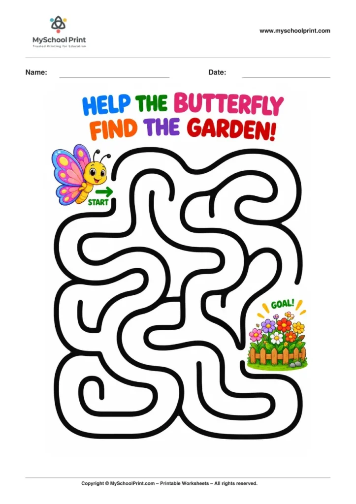 Maze worksheet 70 for kids