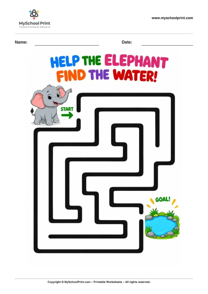 Maze worksheet 72 for kids