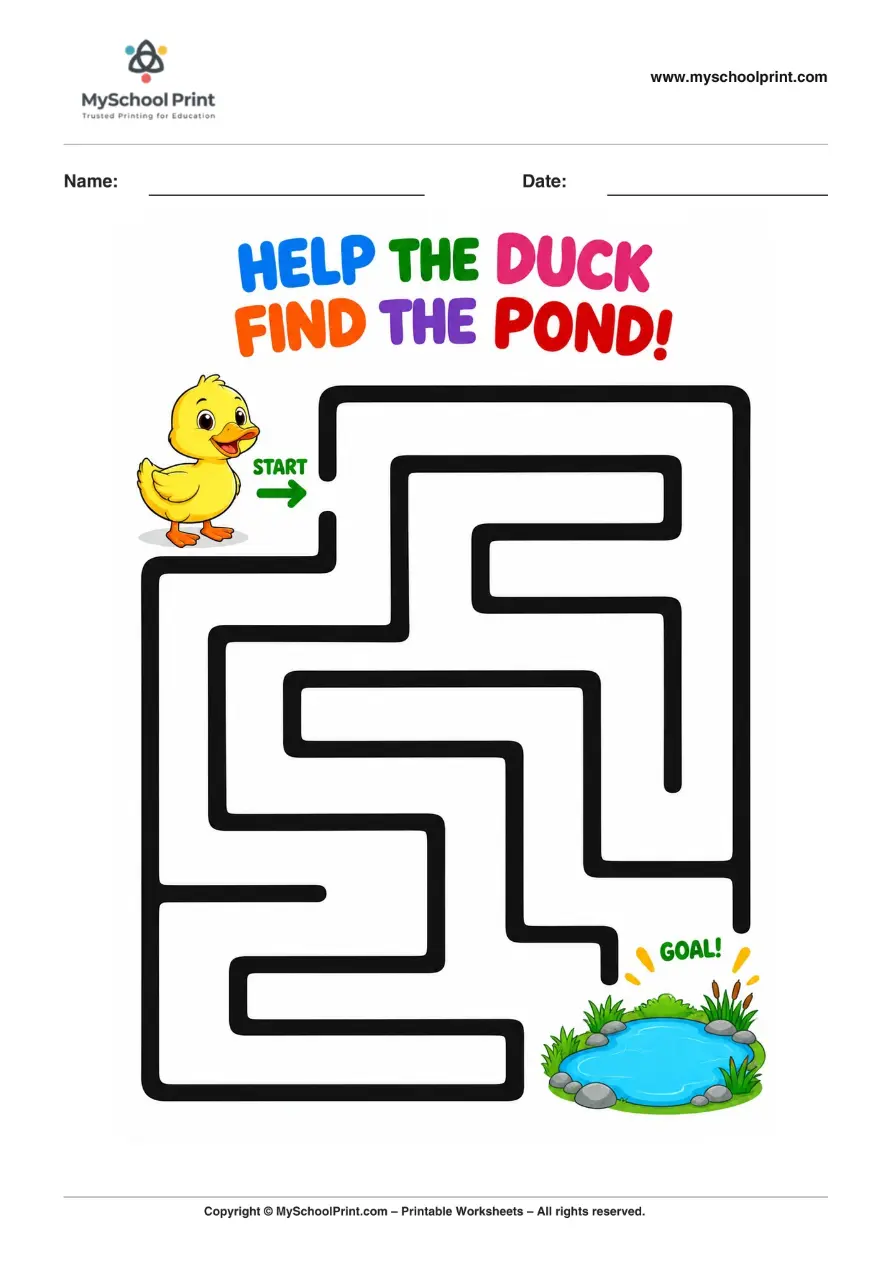 Maze worksheet 75 for kids