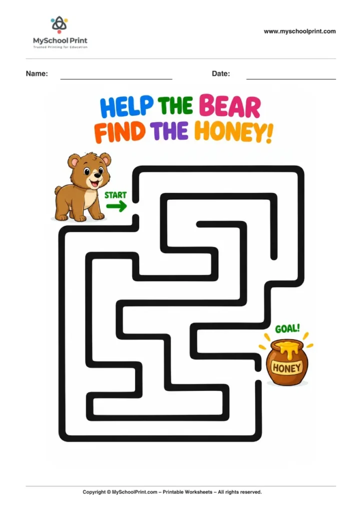 Maze worksheet 77 for kids