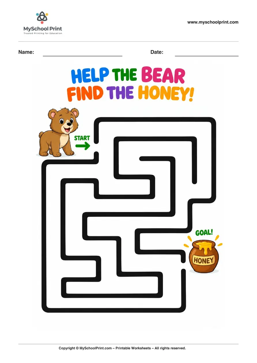 Maze worksheet 77 for kids