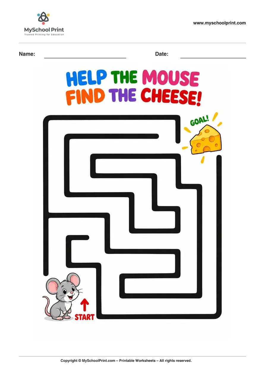 Maze worksheet 78 for kids