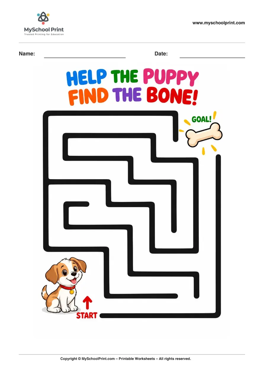 Maze worksheet 80 for kids