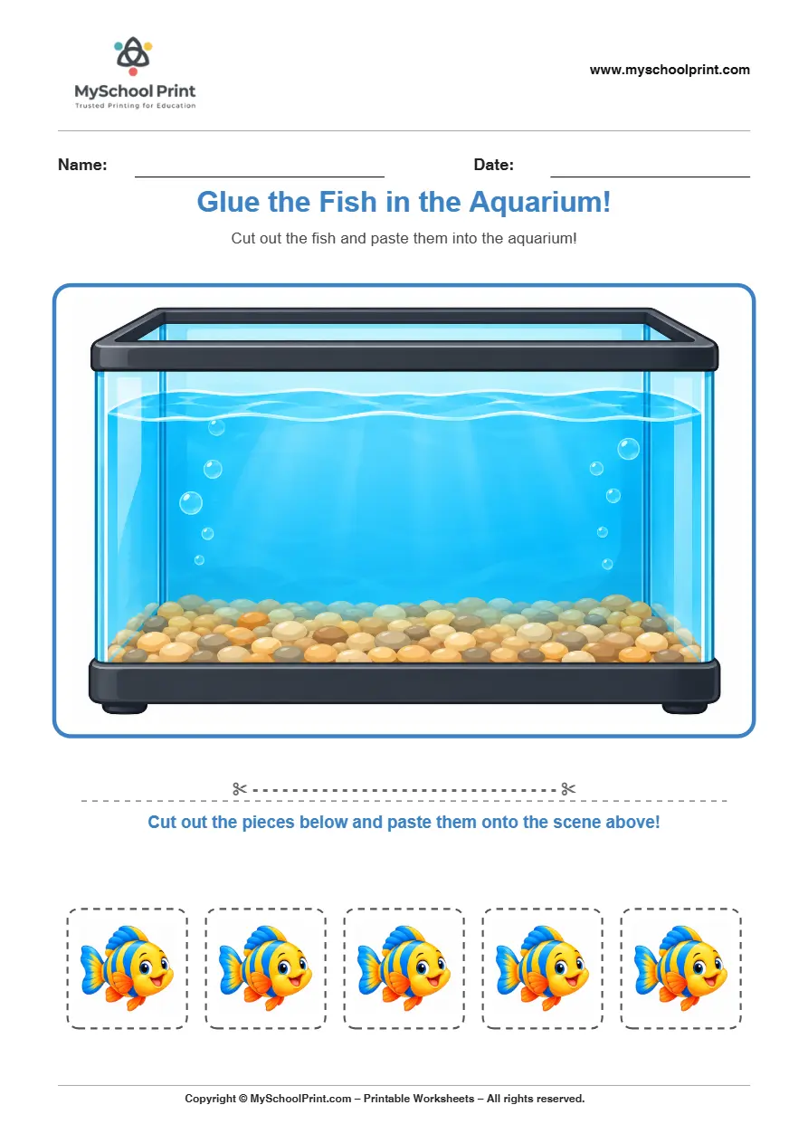 Pasting activity worksheet 02 for kids