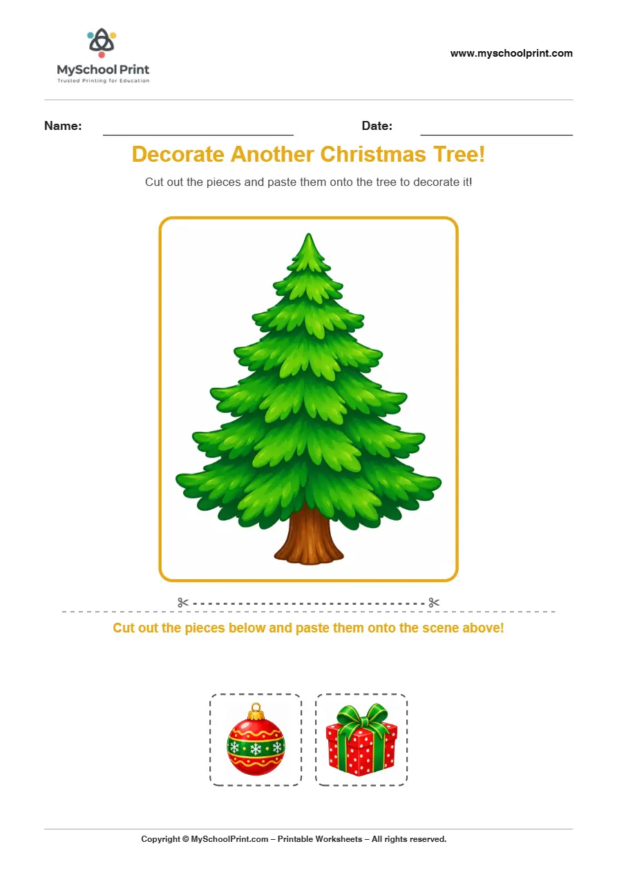 Pasting activity worksheet 07 for kids
