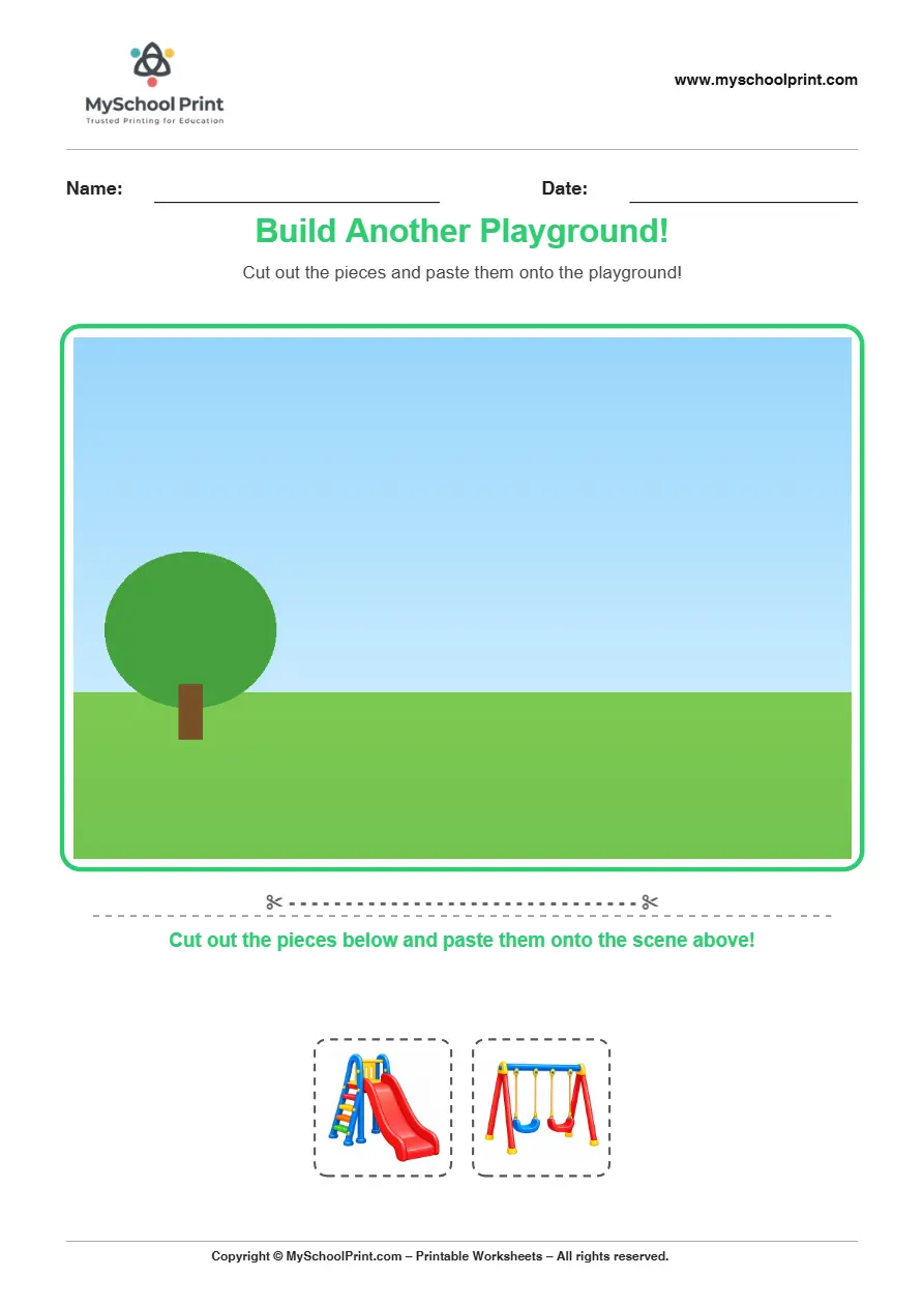 Pasting activity worksheet 14 for kids