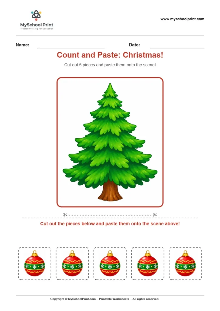 Pasting activity worksheet 17 for kids