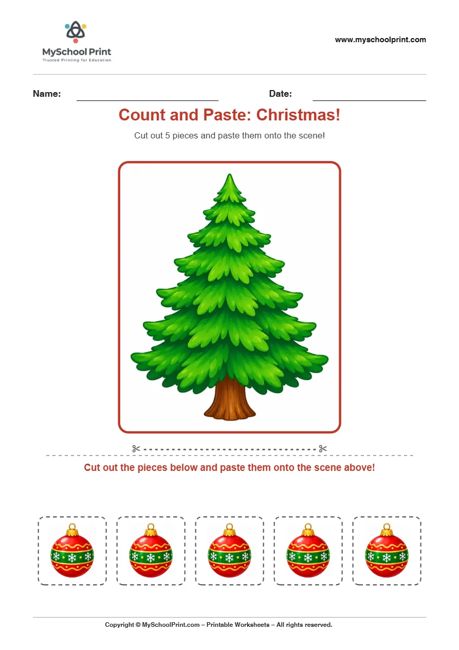 Pasting activity worksheet 17 for kids