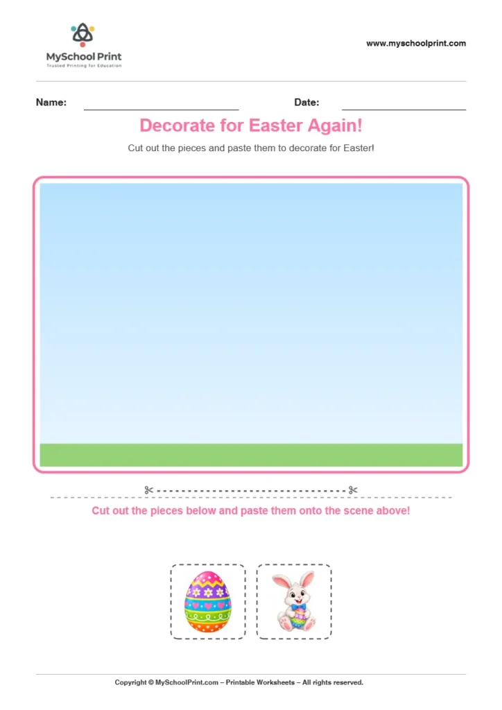 Pasting activity worksheet 25 for kids