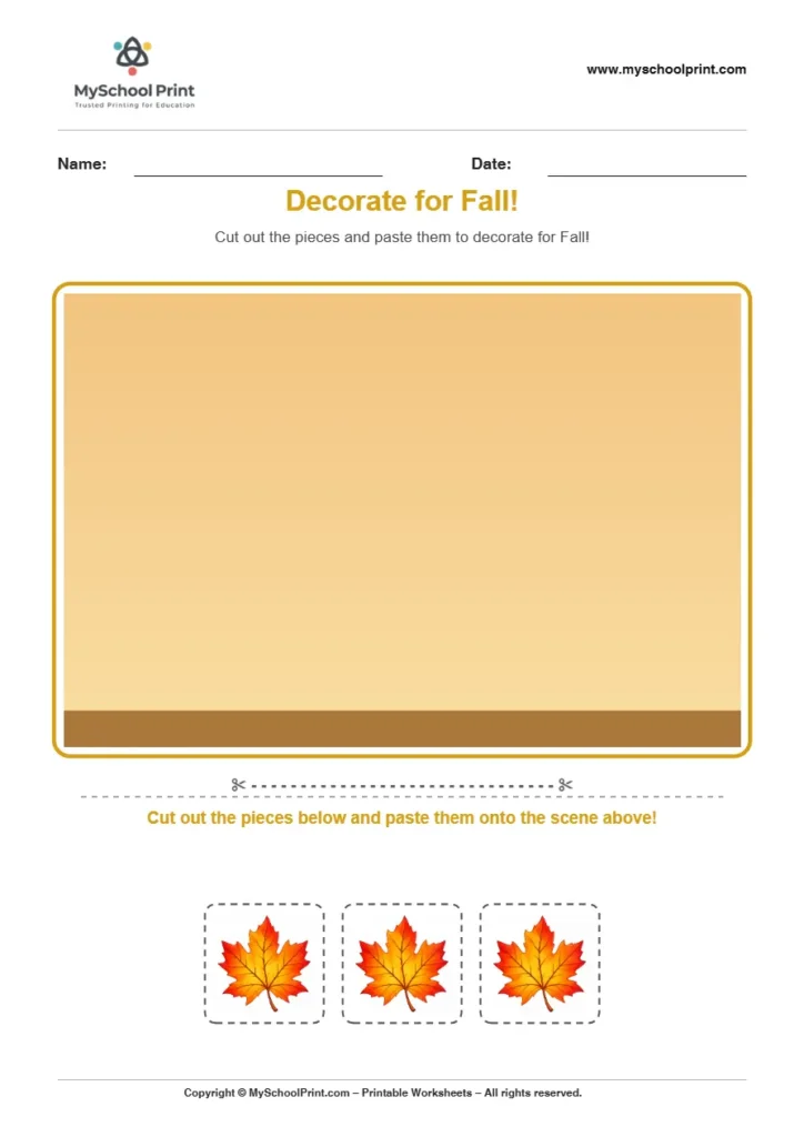 Pasting activity worksheet 26 for kids