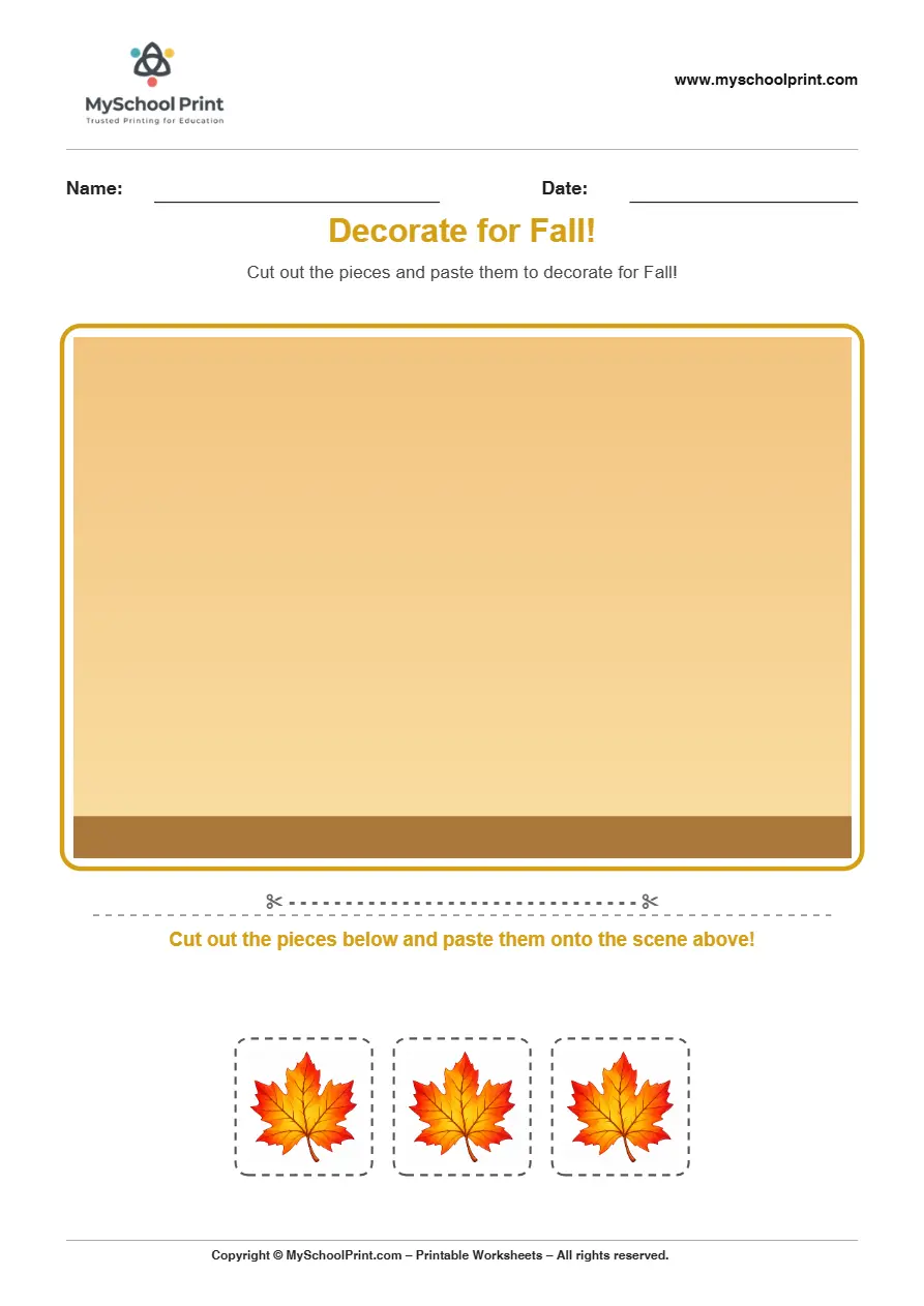 Pasting activity worksheet 26 for kids