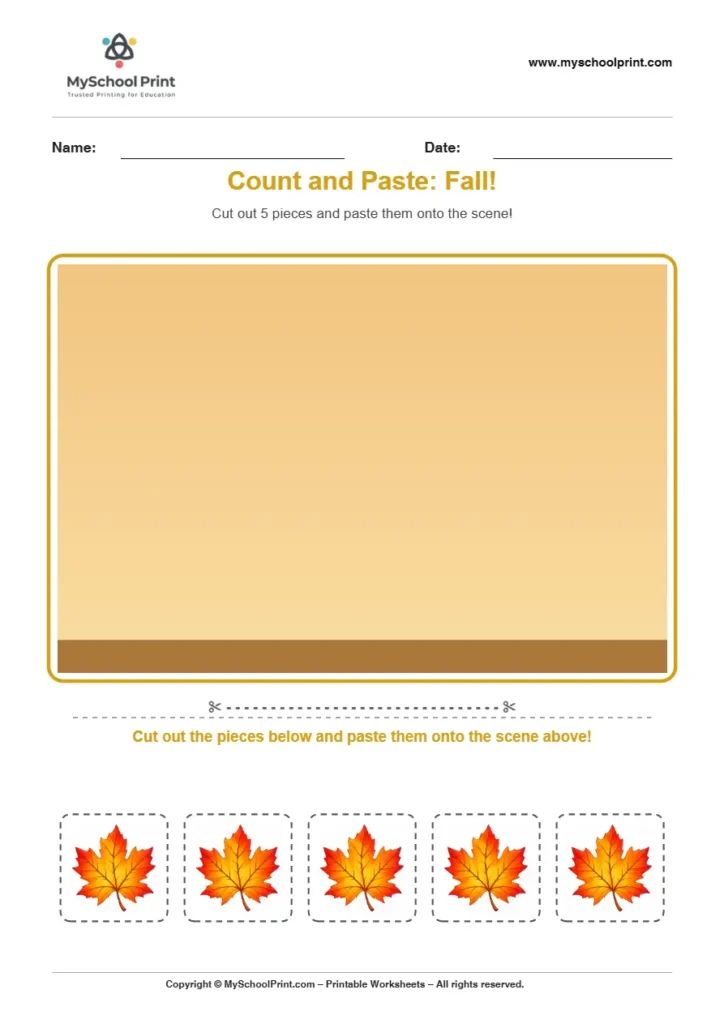 Pasting activity worksheet 27 for kids