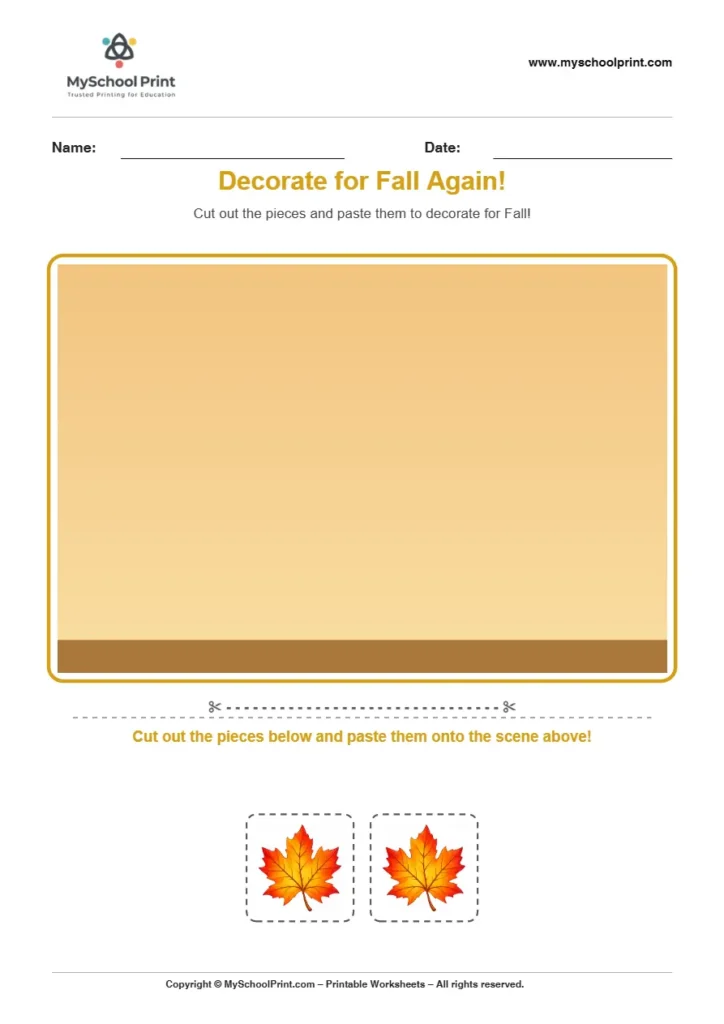 Pasting activity worksheet 30 for kids