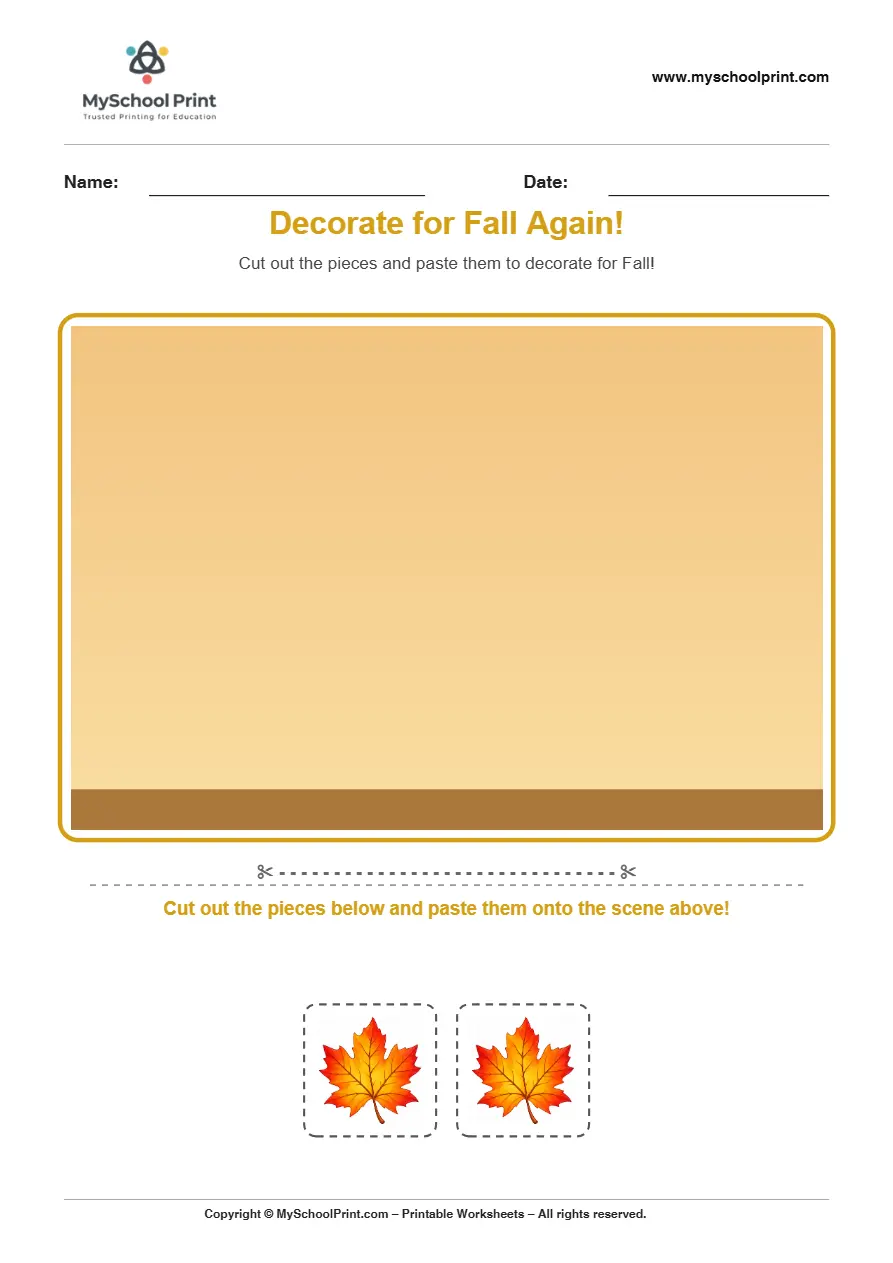 Pasting activity worksheet 30 for kids