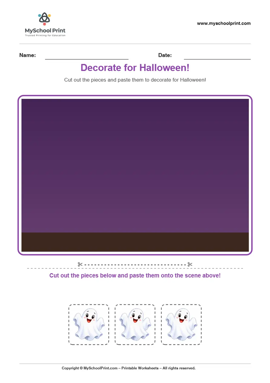 Pasting activity worksheet 31 for kids