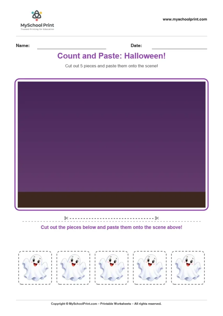 Pasting activity worksheet 32 for kids