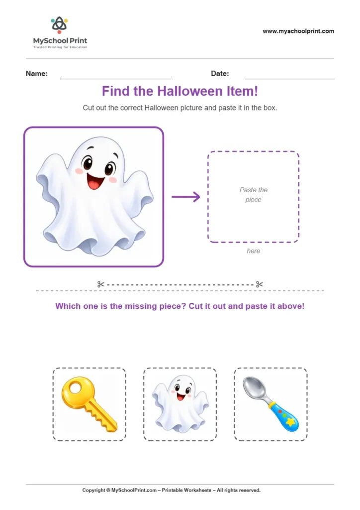 Pasting activity worksheet 33 for kids