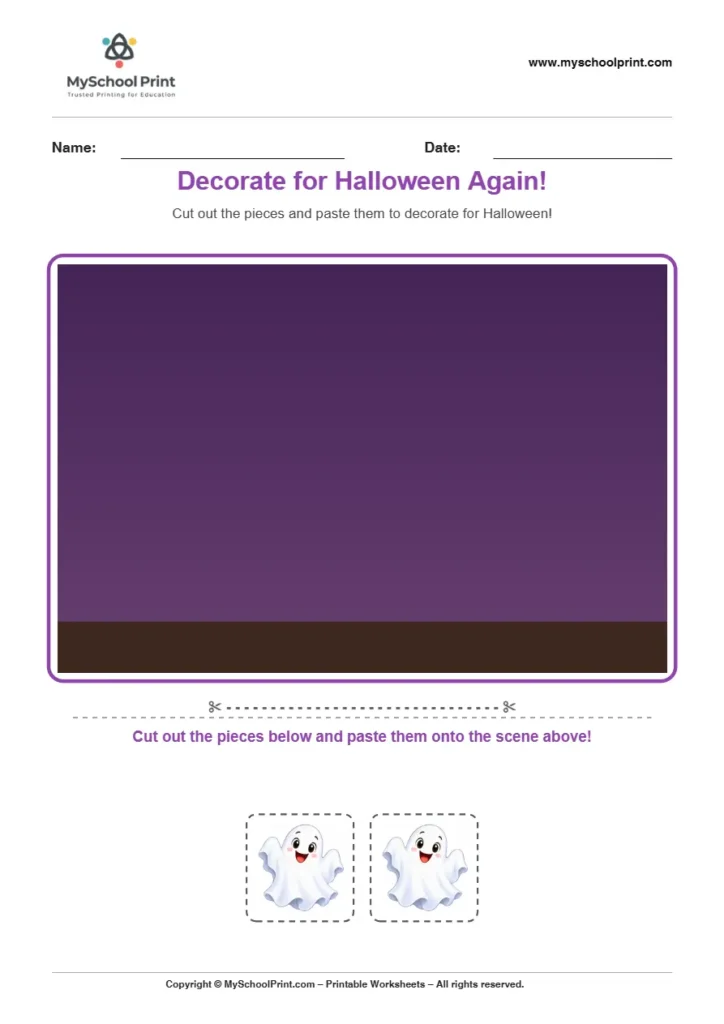 Pasting activity worksheet 35 for kids