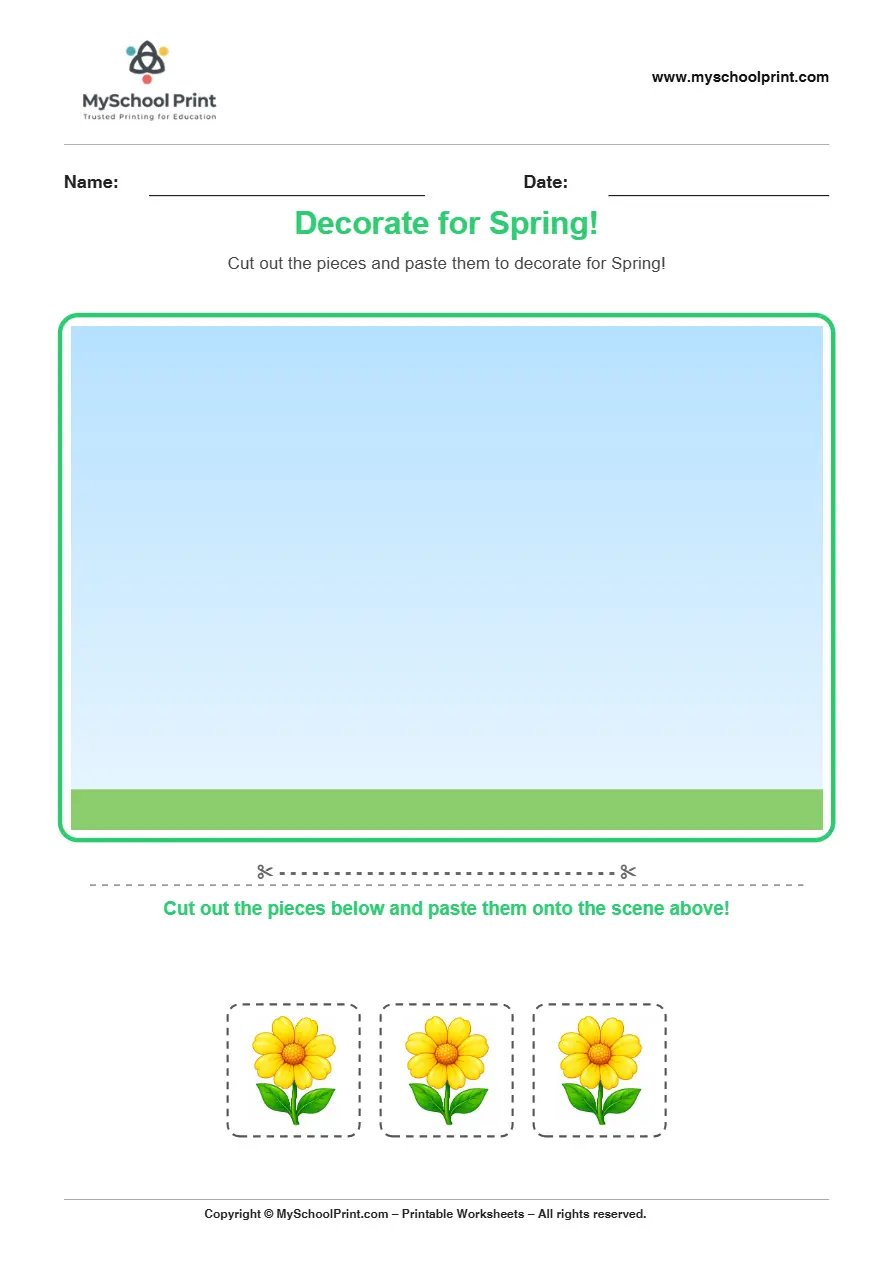 Pasting activity worksheet 36 for kids