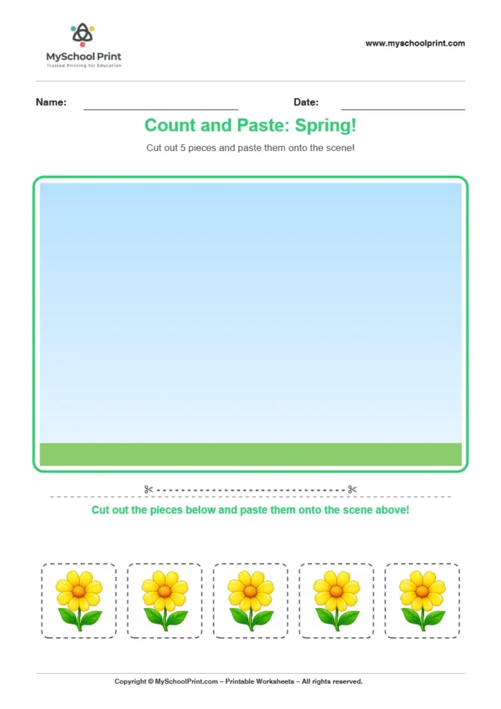 Pasting activity worksheet 37 for kids