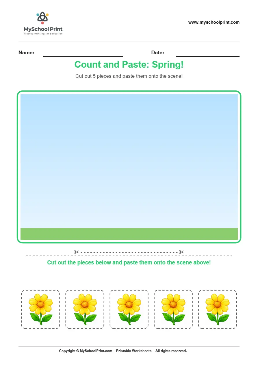Pasting activity worksheet 37 for kids