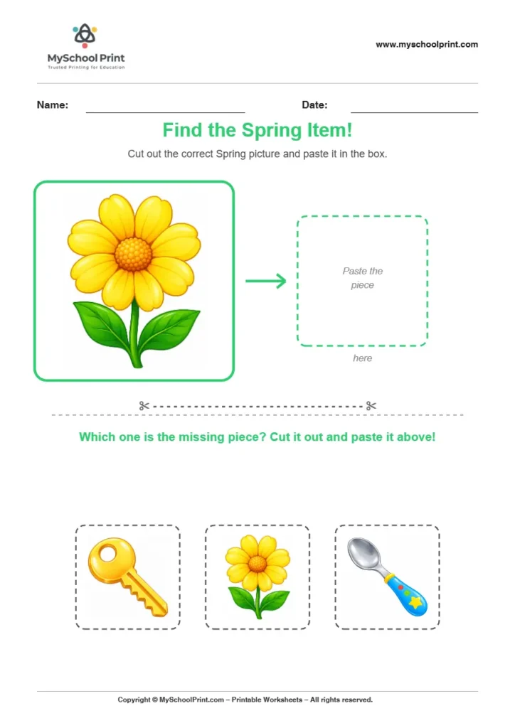 Pasting activity worksheet 38 for kids