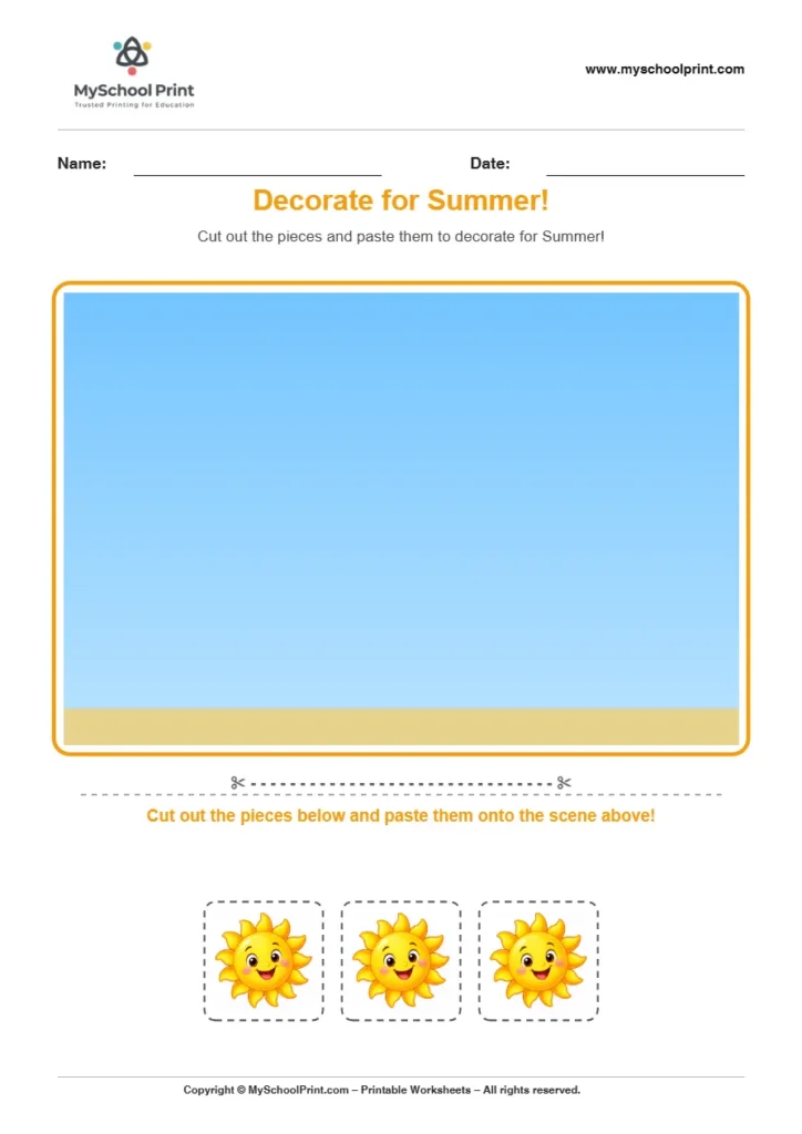 Pasting activity worksheet 41 for kids
