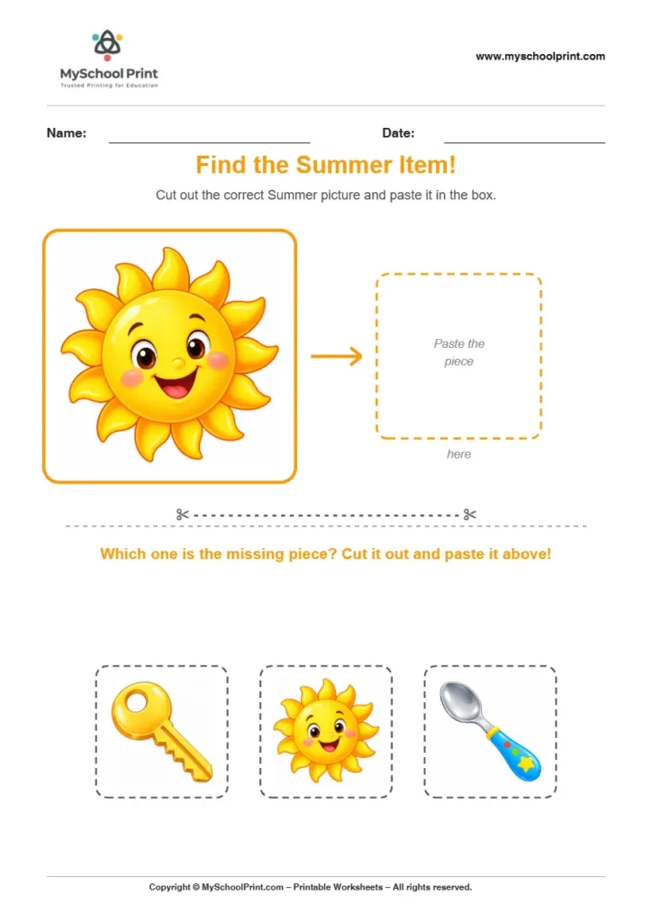 Pasting activity worksheet 43 for kids