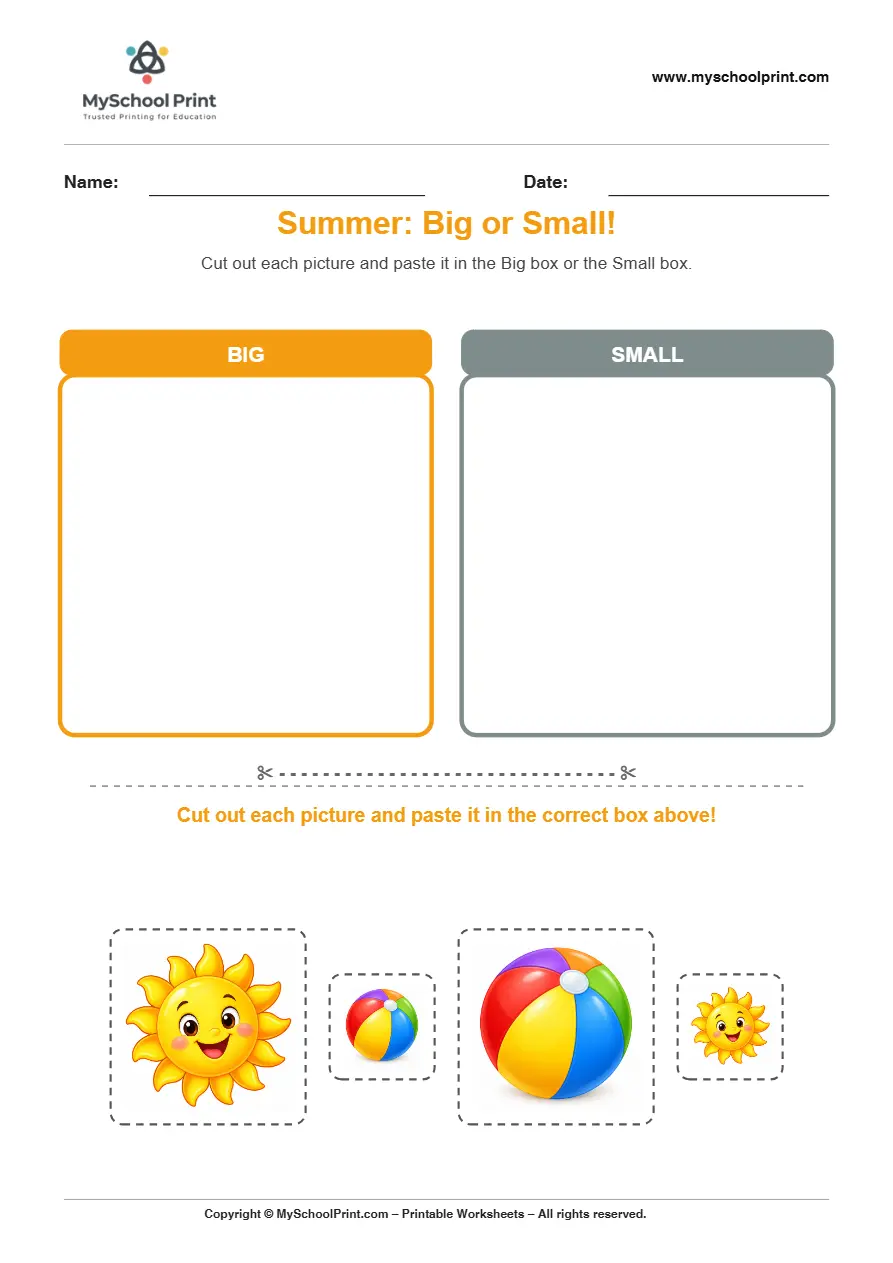 Pasting activity worksheet 44 for kids