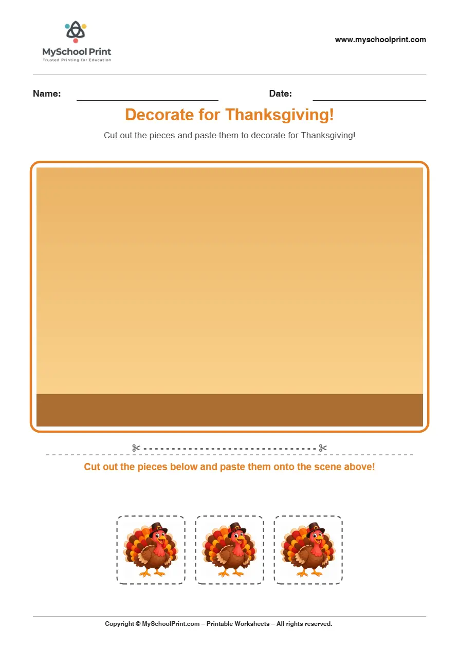 Pasting activity worksheet 46 for kids