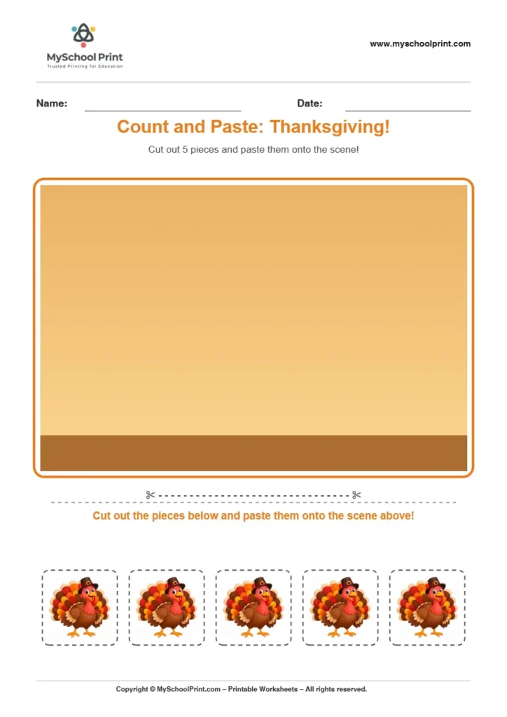 Pasting activity worksheet 47 for kids