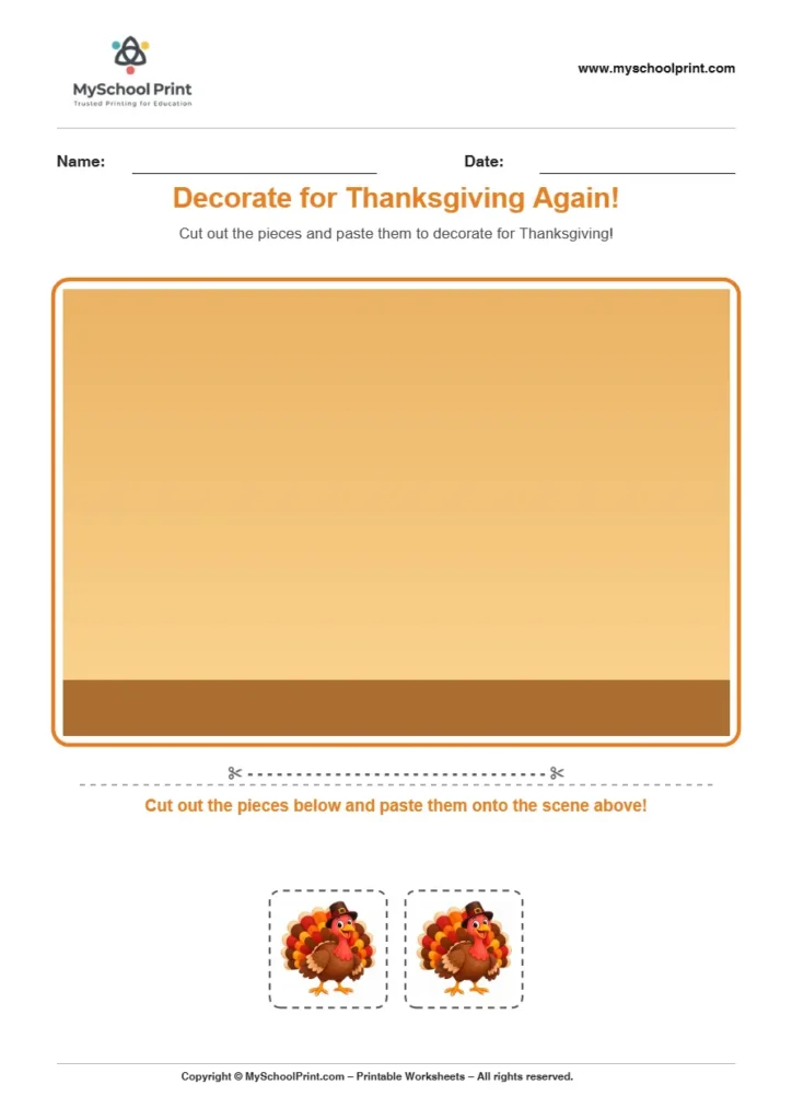 Pasting activity worksheet 50 for kids