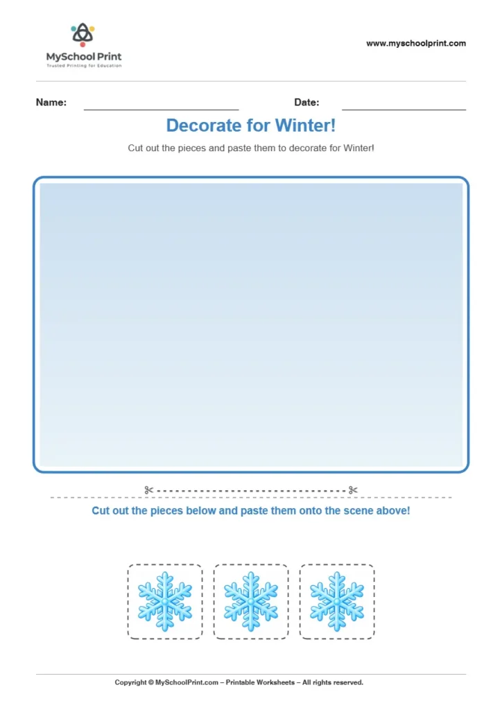 Pasting activity worksheet 51 for kids