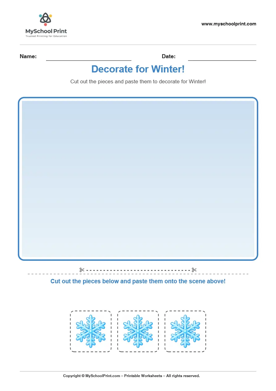 Pasting activity worksheet 51 for kids
