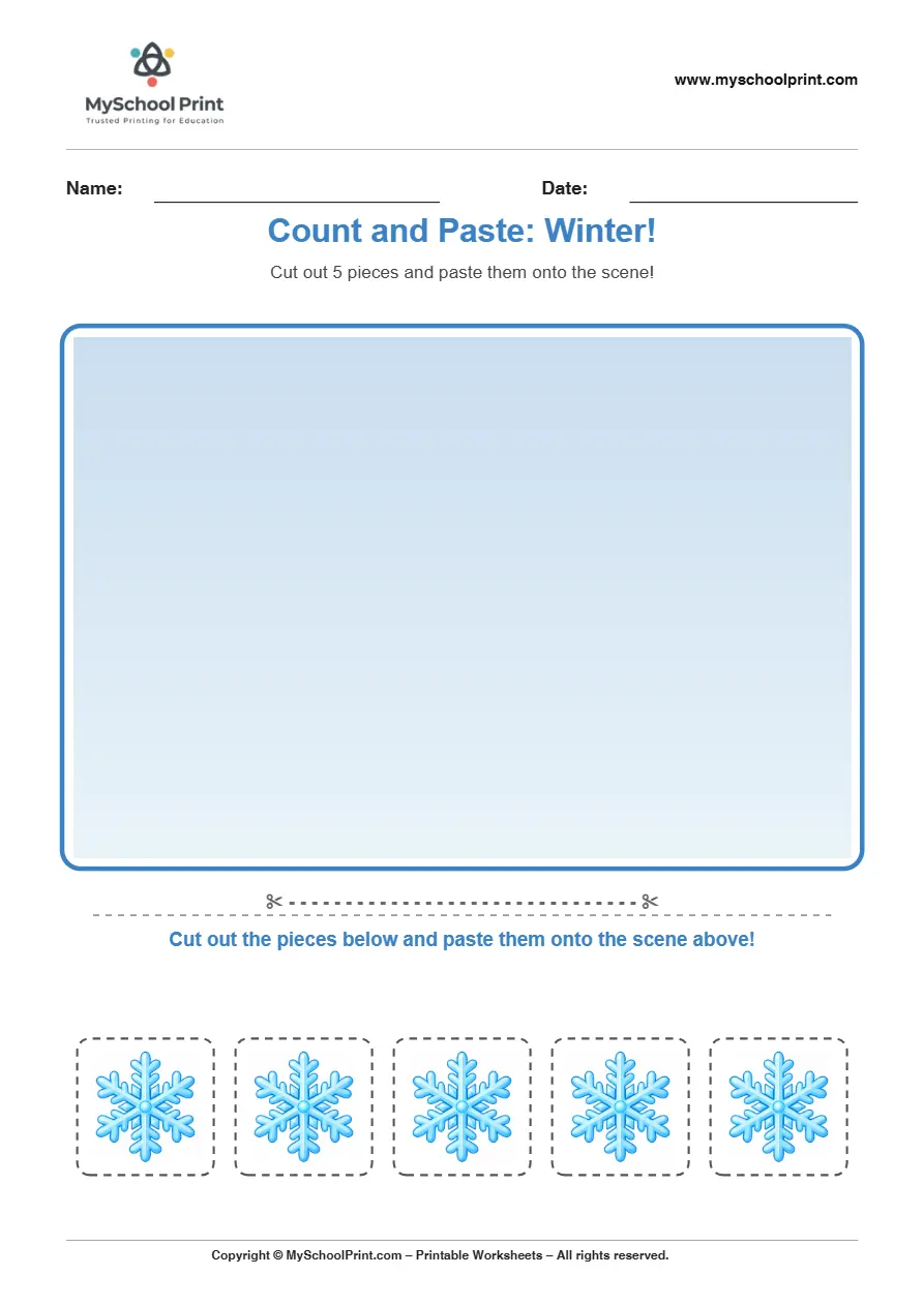 Pasting activity worksheet 52 for kids