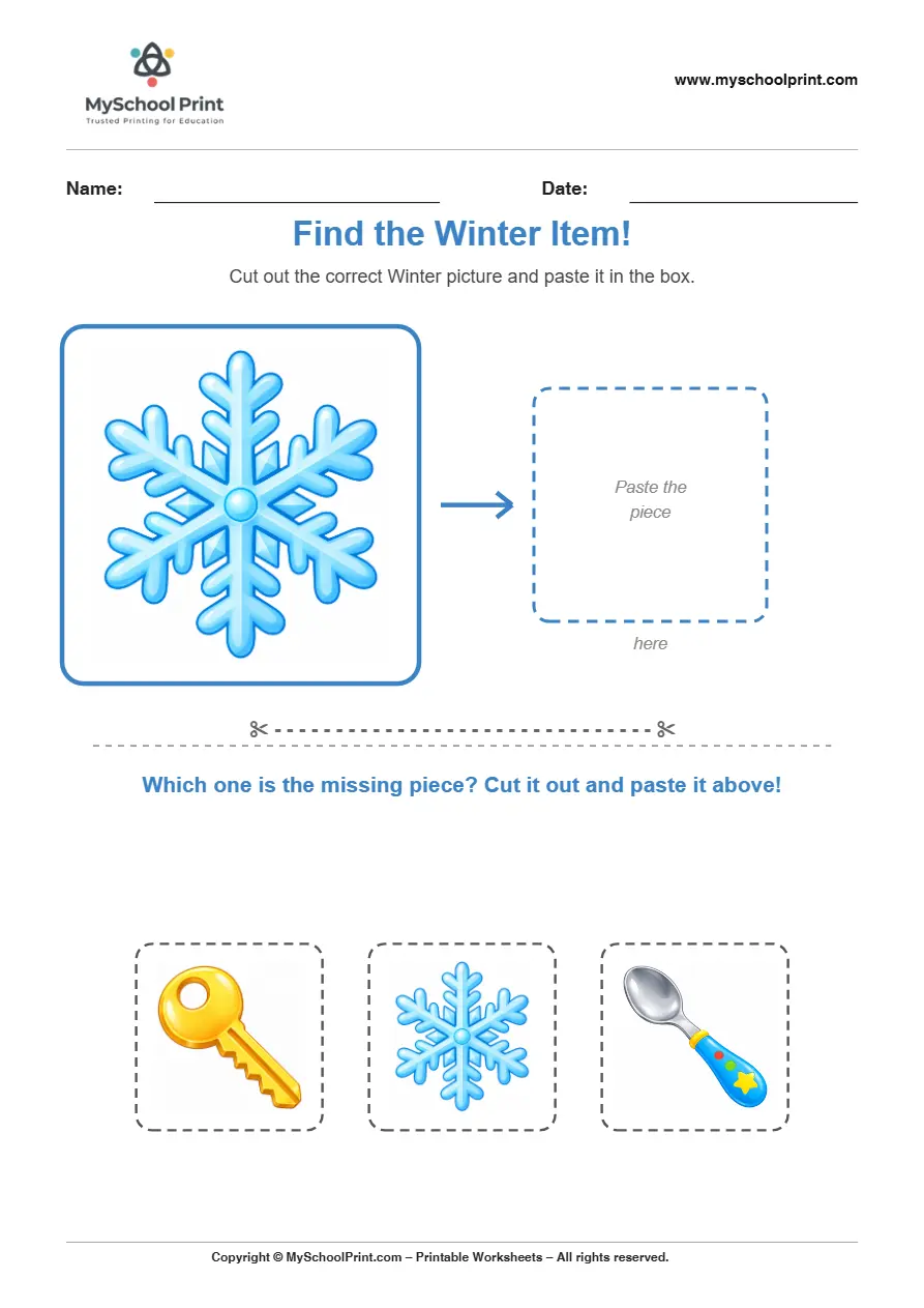 Pasting activity worksheet 53 for kids