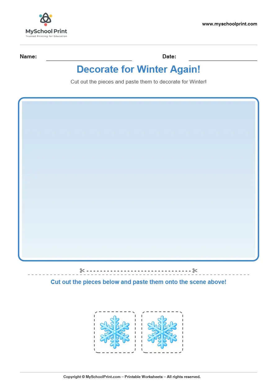 Pasting activity worksheet 55 for kids