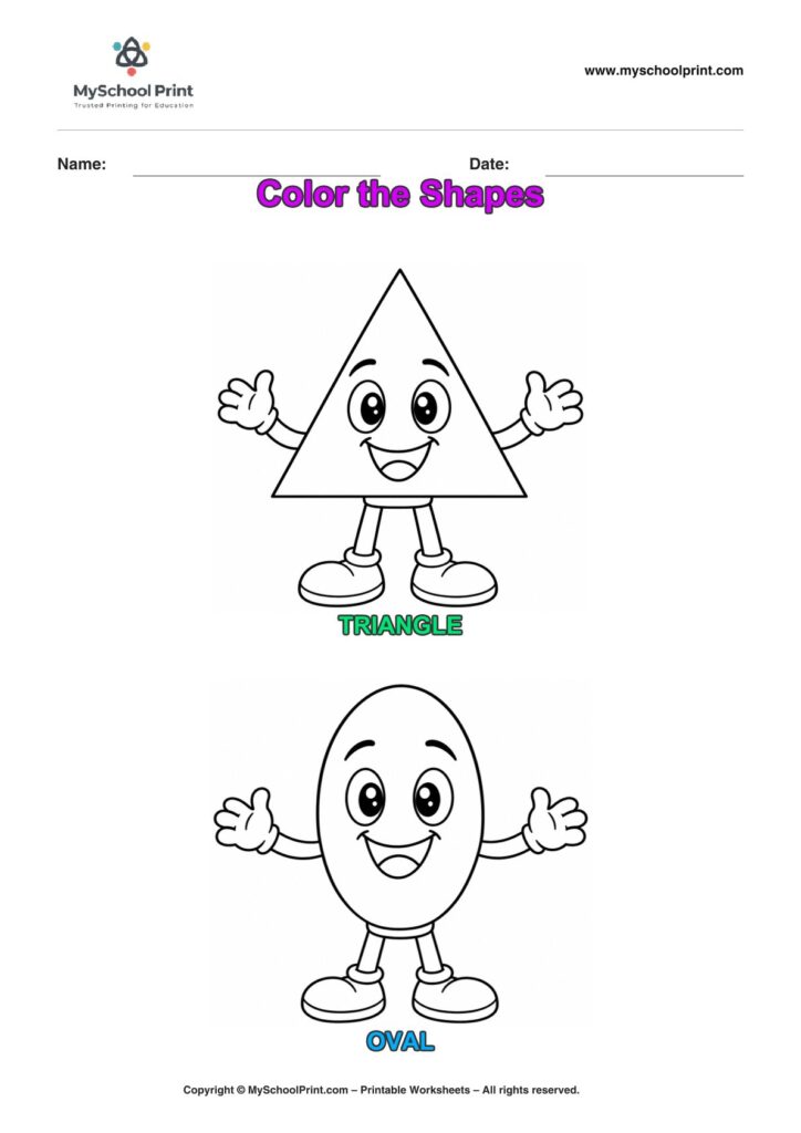 shape coloring worksheet 12 for preschool and kindergarten