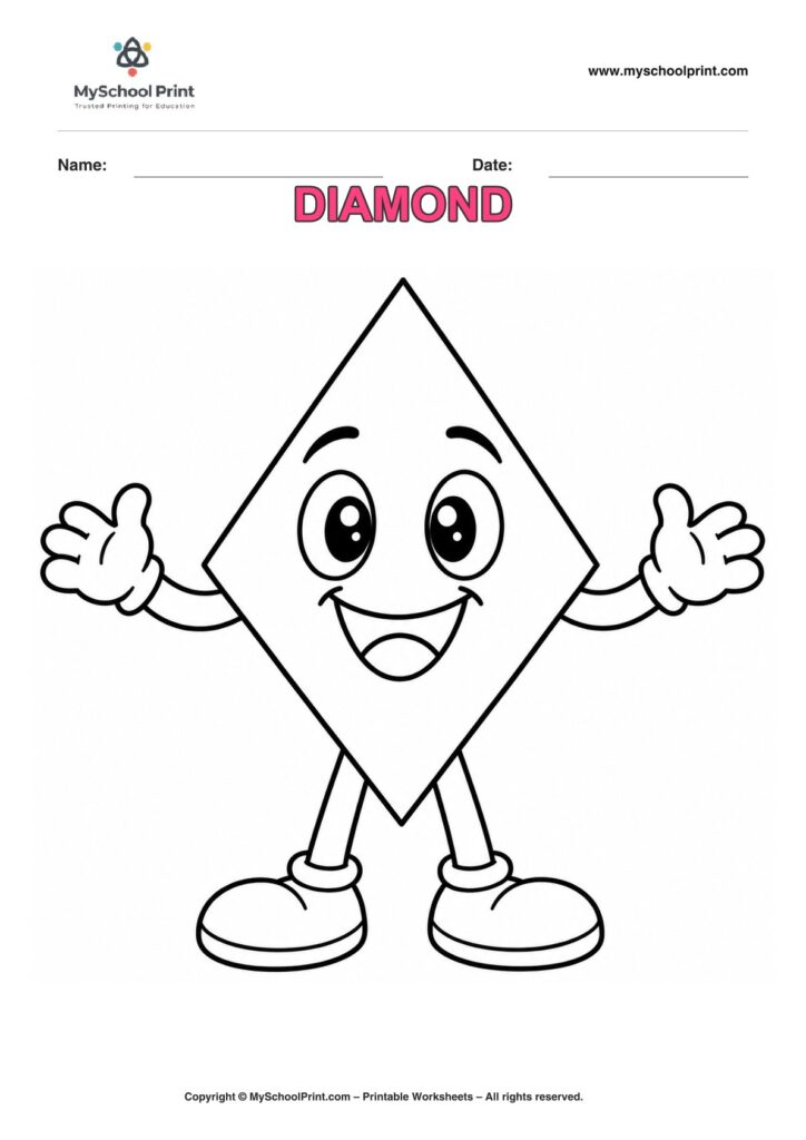 shape coloring worksheet 25 for preschool and kindergarten