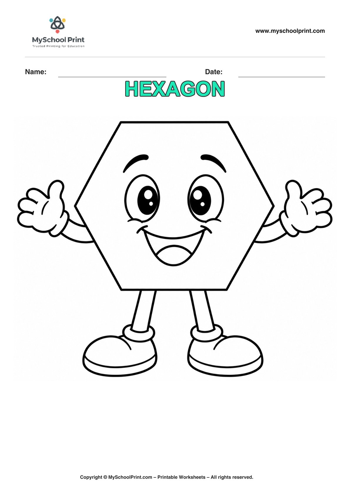 shape coloring worksheet 27 for preschool and kindergarten