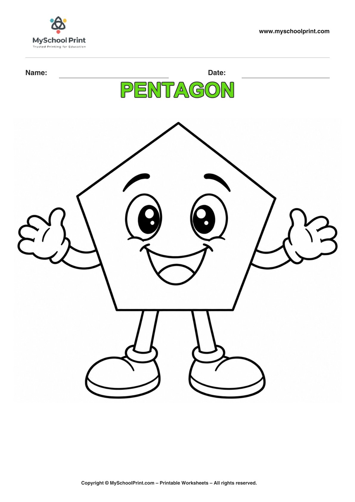 shape coloring worksheet 29 for preschool and kindergarten
