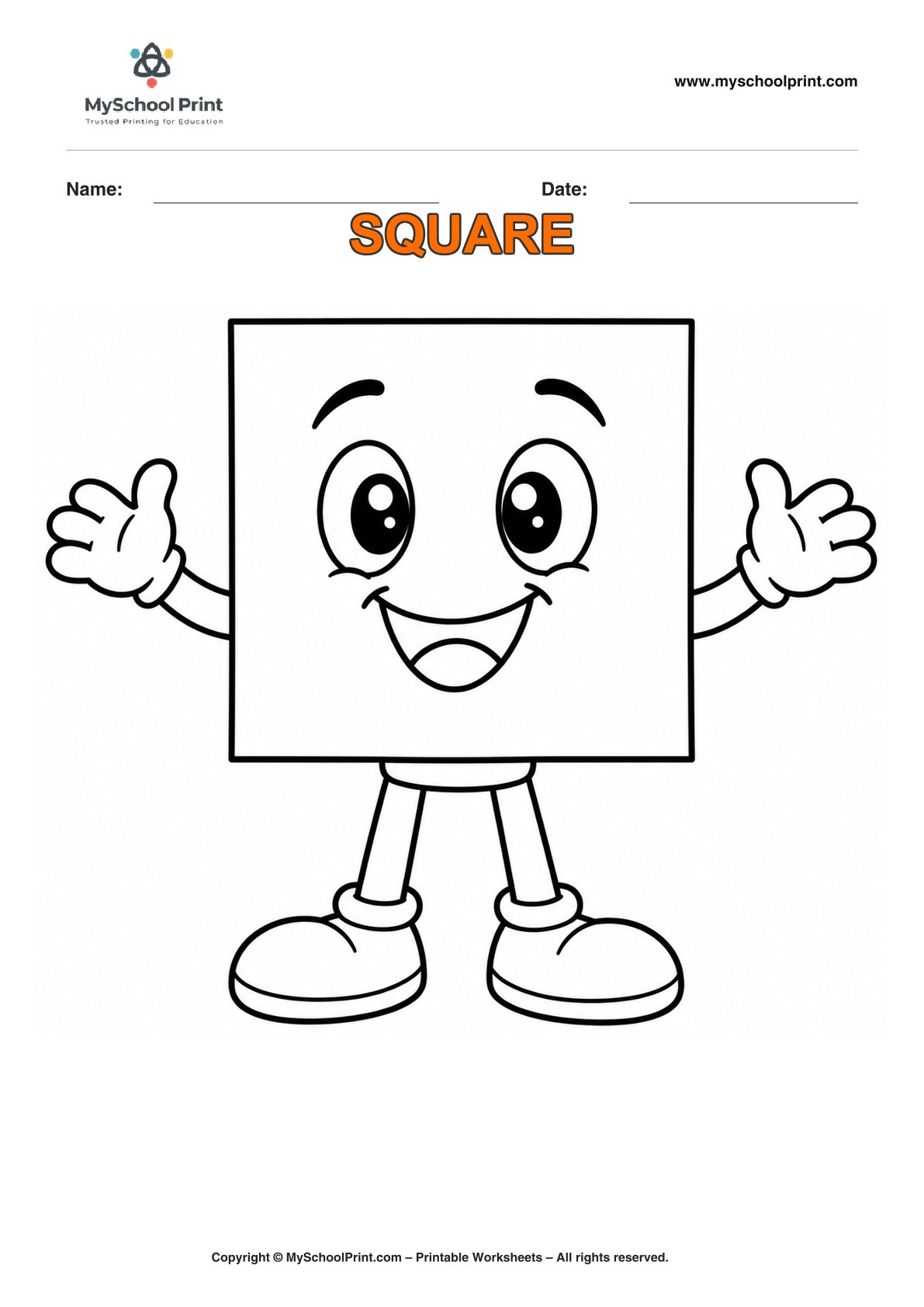 shape coloring worksheet 31 for preschool and kindergarten