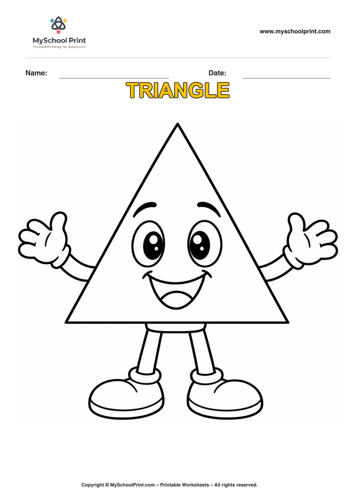 shape coloring worksheet 33 for preschool and kindergarten
