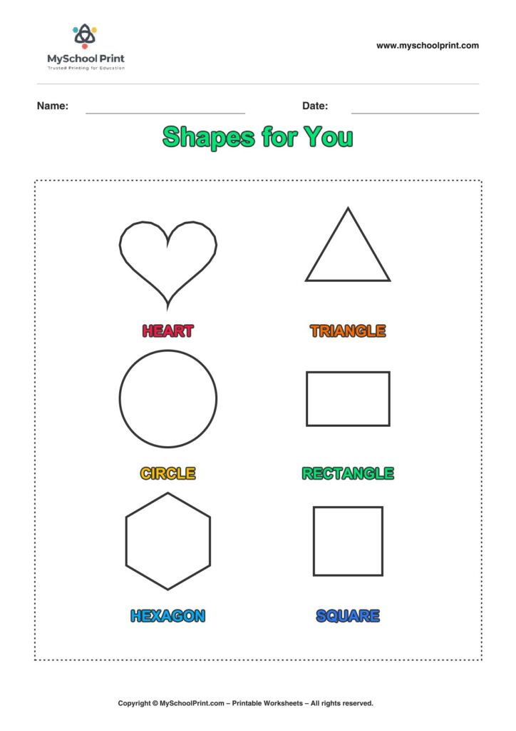 shape coloring worksheet 37 for preschool and kindergarten