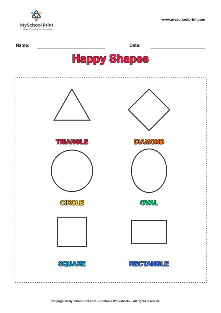 shape coloring worksheet 43 for preschool and kindergarten