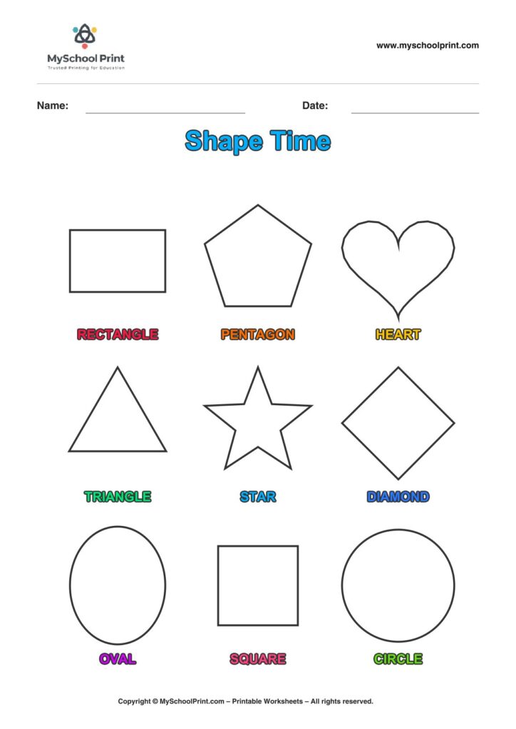 shape coloring worksheet 52 for preschool and kindergarten