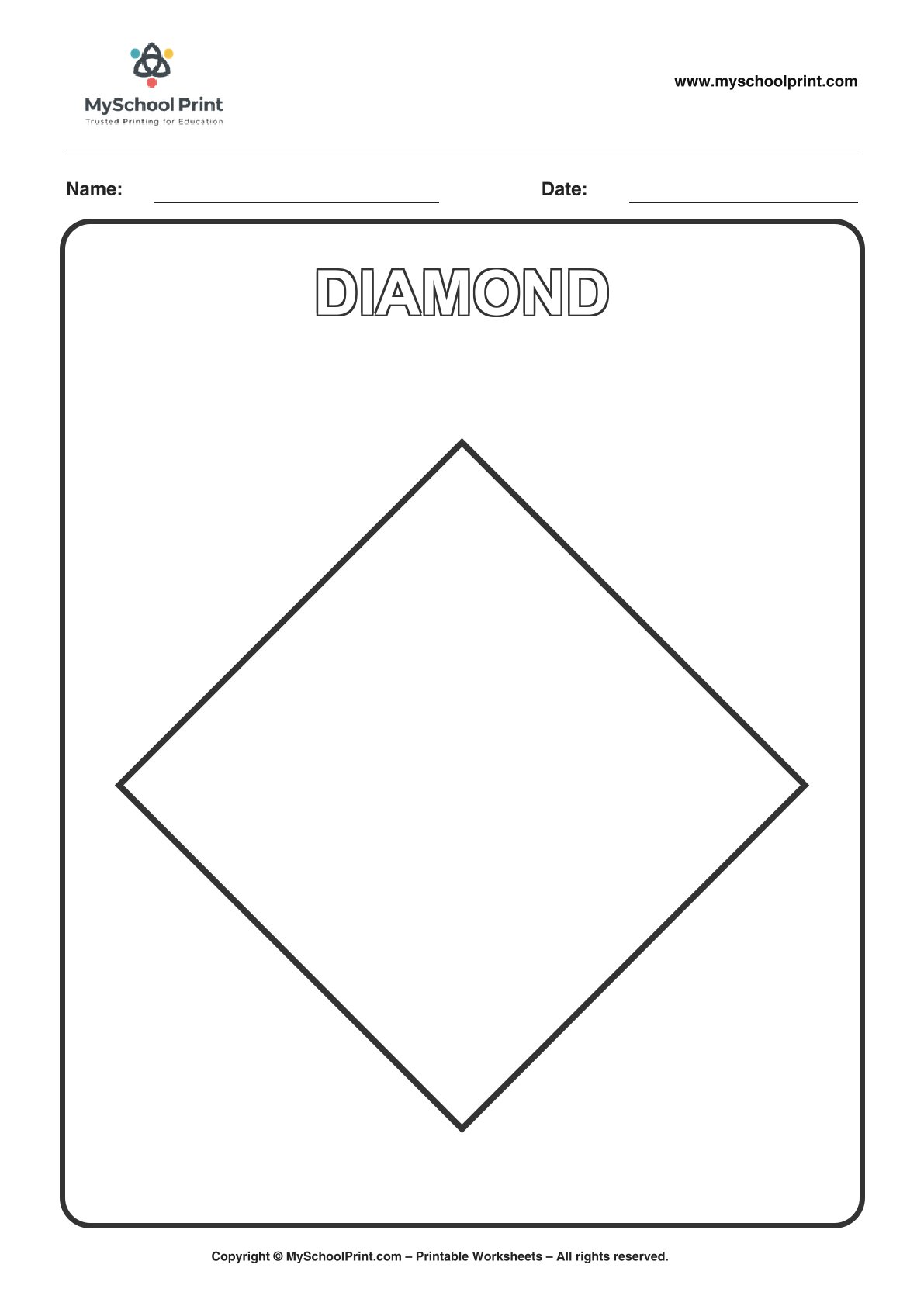 shape coloring worksheet 58 for preschool and kindergarten