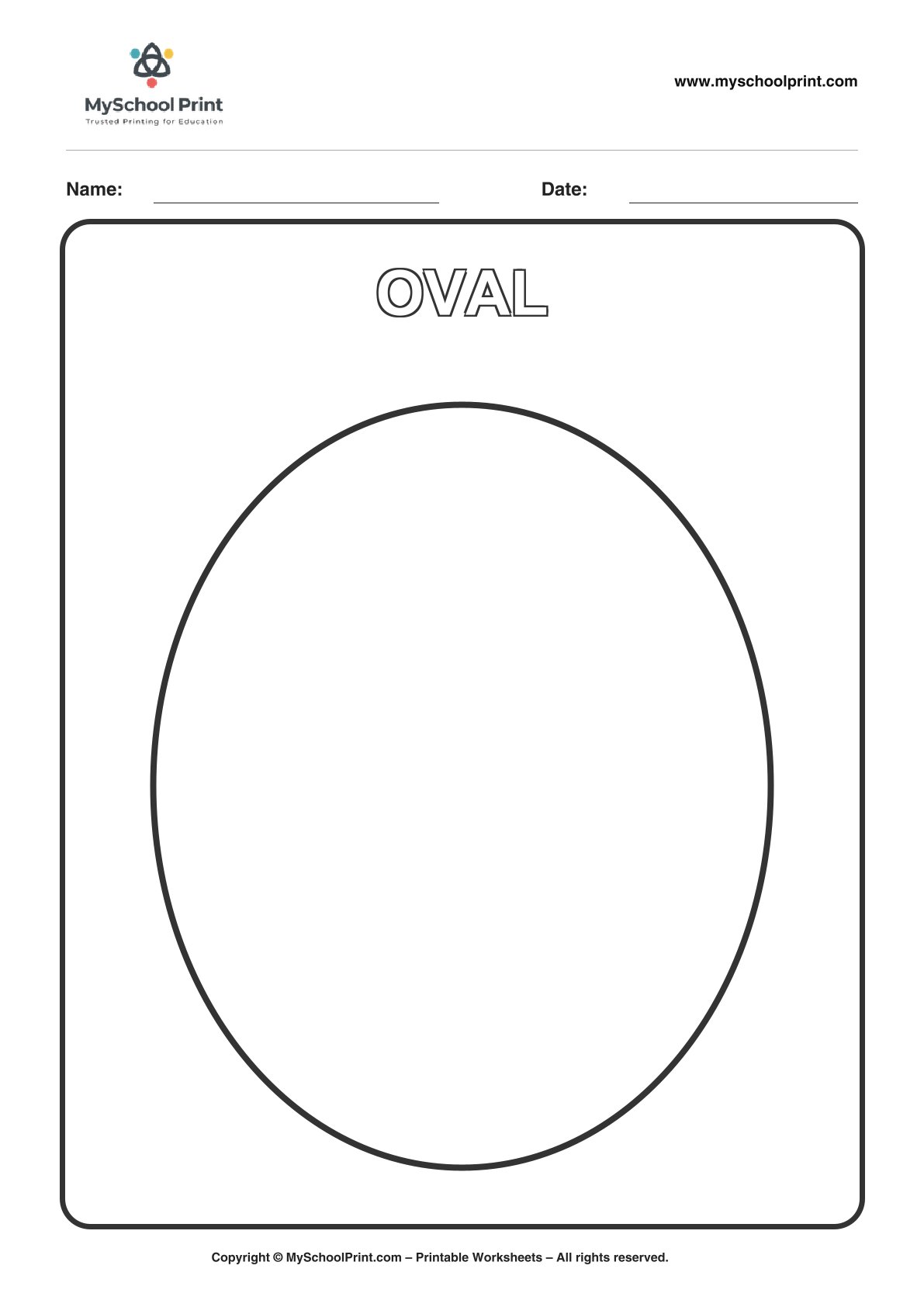 shape coloring worksheet 61 for preschool and kindergarten