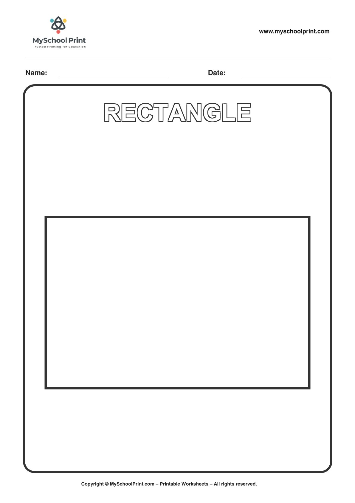 shape coloring worksheet 63 for preschool and kindergarten